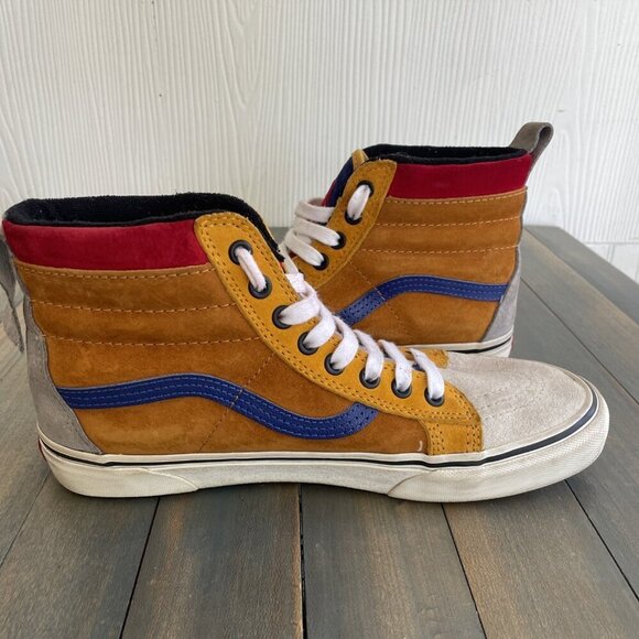 Vans SK8-HI MTE Sudan Brown Mazarine Blue High Sneakers Mens 9 / Women 10.5 (I8) - Picture 8 of 12
